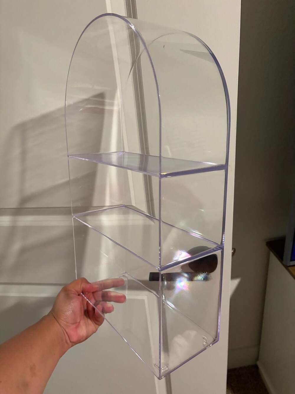 Clear Acrylic Arched Top 3-Tier Display Shelf Organizer - Picture 4 of 4
